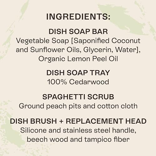 Eco-Friendly Natural Dish Cleaning Set - 5 Pieces