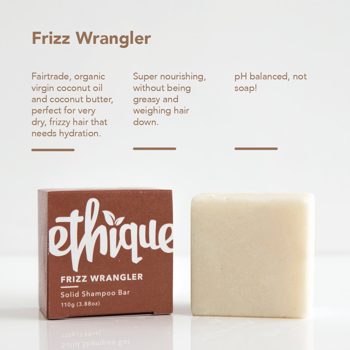 Ethique Eco-Friendly Solid Shampoo Bar, Frizz Wrangler 3.88 oz