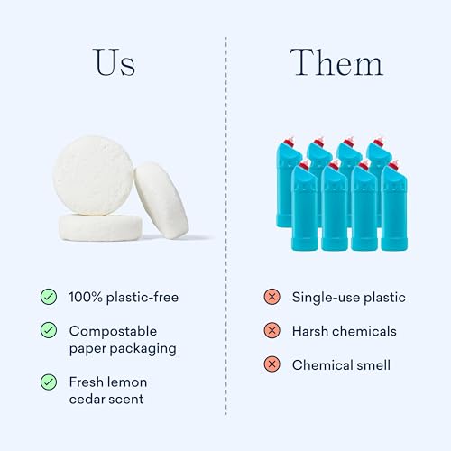 Eco-Friendly Toilet Bowl Cleaner Refill Pack - Lemon Cedar
