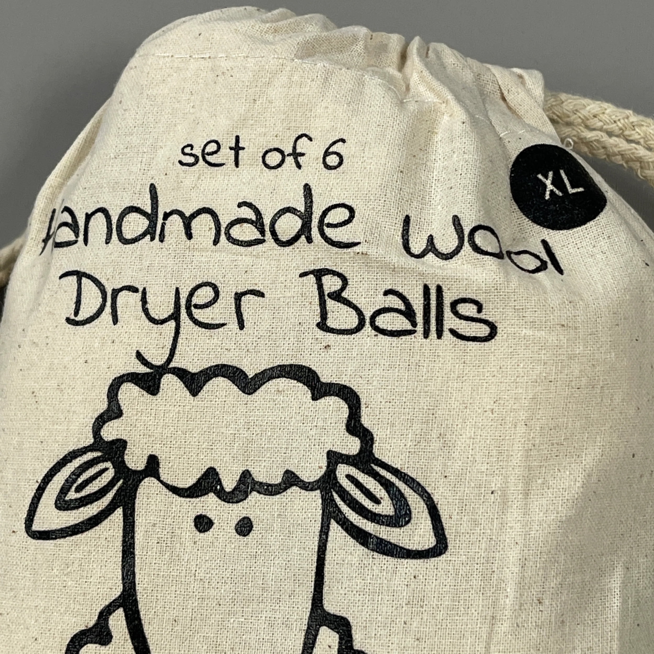 Wool Dryer Balls Organic XL 6-Pack by Ecoigy