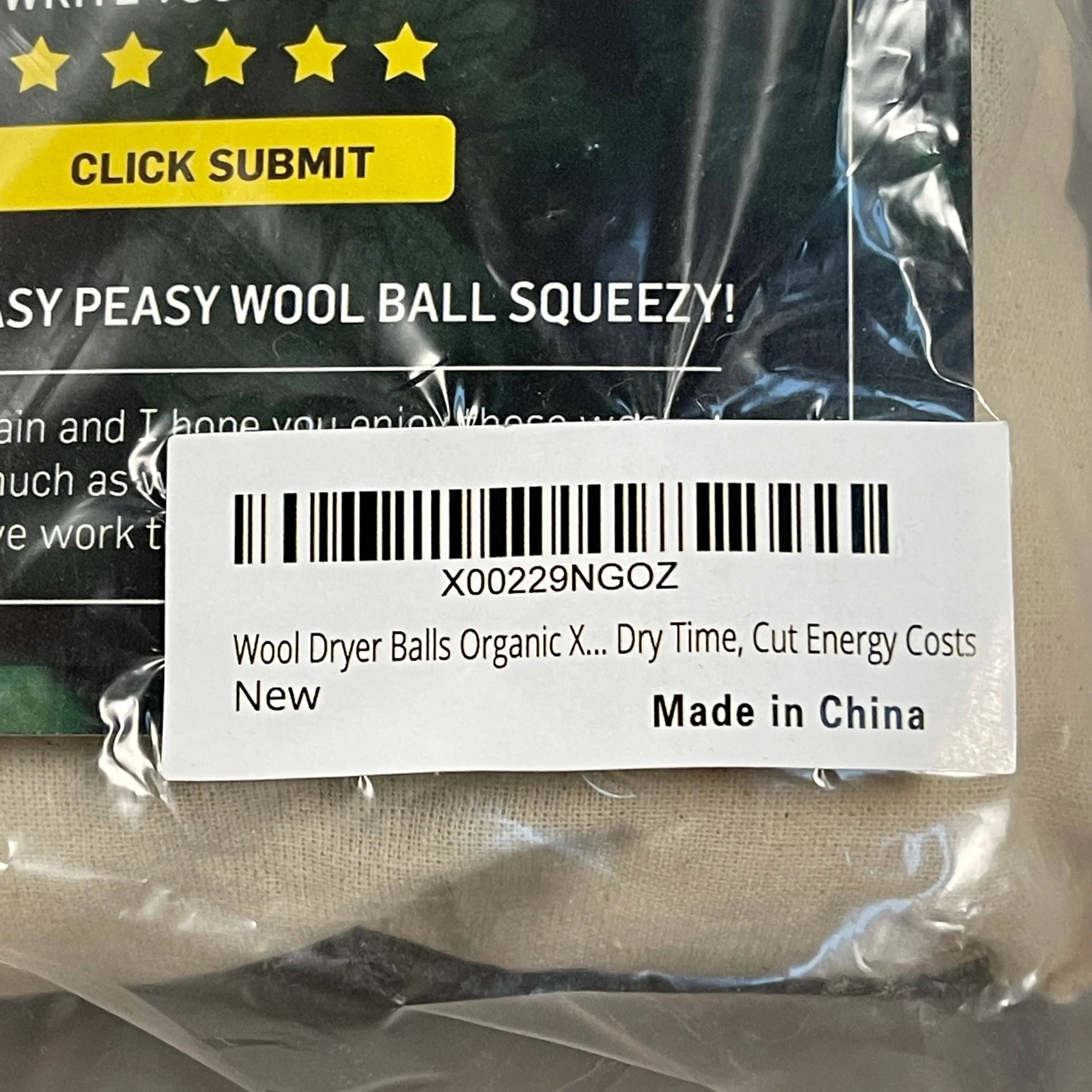 Wool Dryer Balls Organic XL 6-Pack by Ecoigy