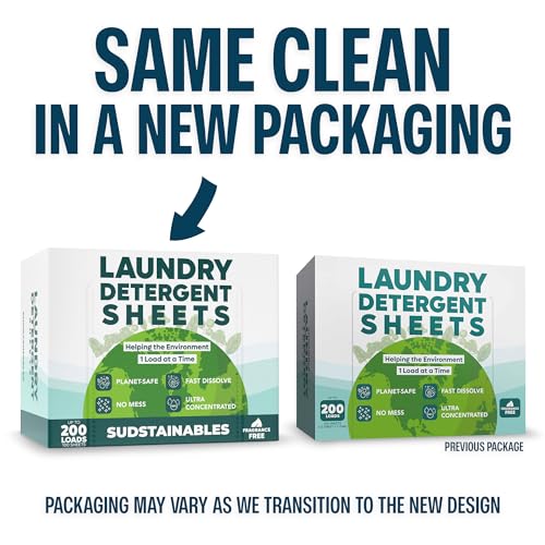 Eco-Friendly Laundry Detergent Sheets (200 Loads)