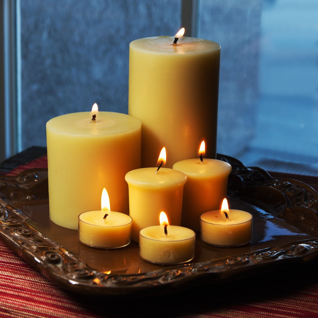 Pure Beeswax Handmade Votive Candles - Eco-friendly Home Decor