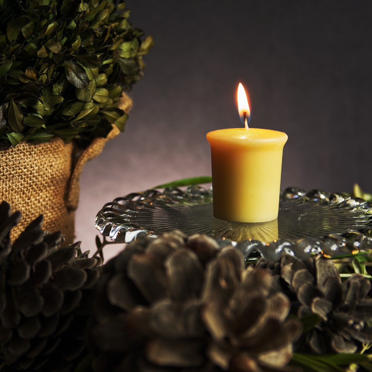 Pure Beeswax Handmade Votive Candles - Eco-friendly Home Decor