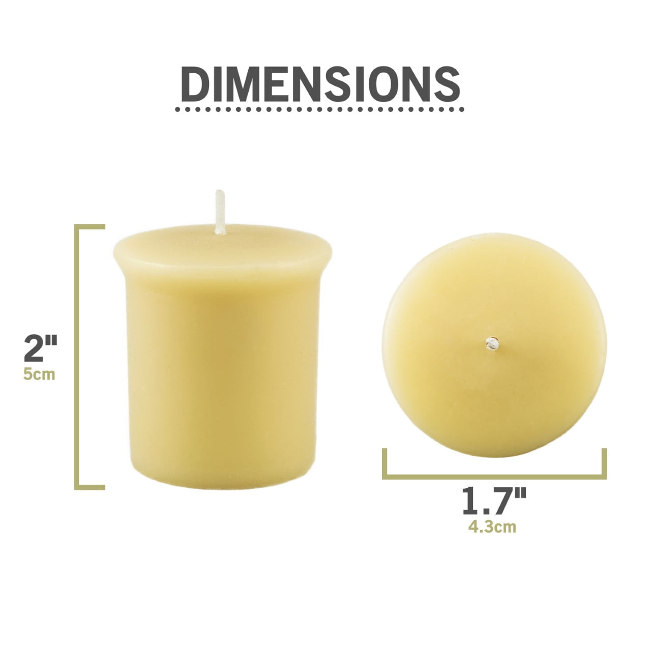 Pure Beeswax Handmade Votive Candles - Eco-friendly Home Decor