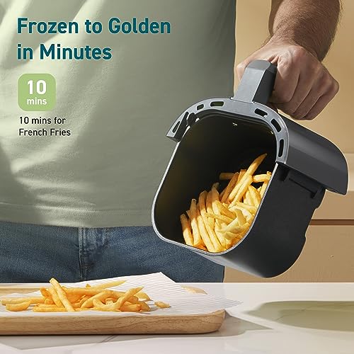 Compact 4-in-1 Air Fryer Oven, Nonstick & Dishwasher Safe