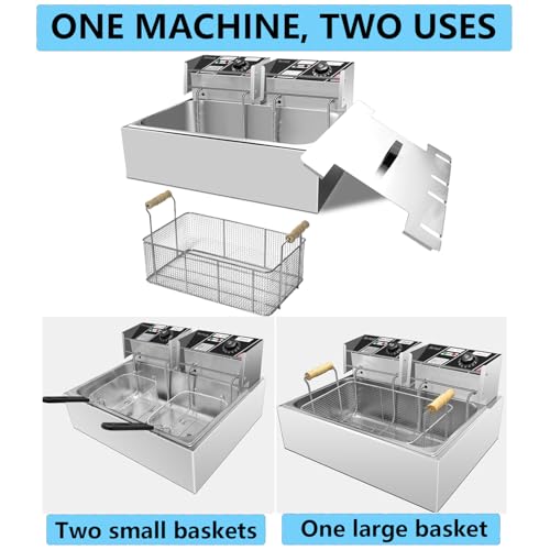 Swinod Commercial Deep Fryer with Detachable Large Capacity