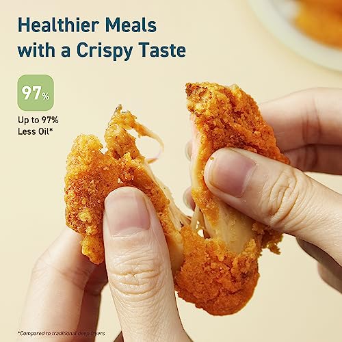 Compact 4-in-1 Air Fryer Oven, Nonstick & Dishwasher Safe