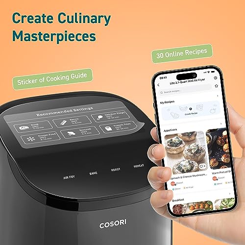 Compact 4-in-1 Air Fryer Oven, Nonstick & Dishwasher Safe
