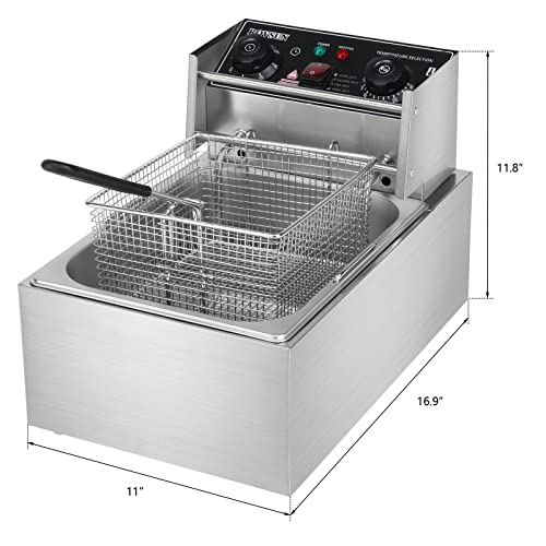 ROVSUN 11.4QT Electric Deep Fryer with Timer
