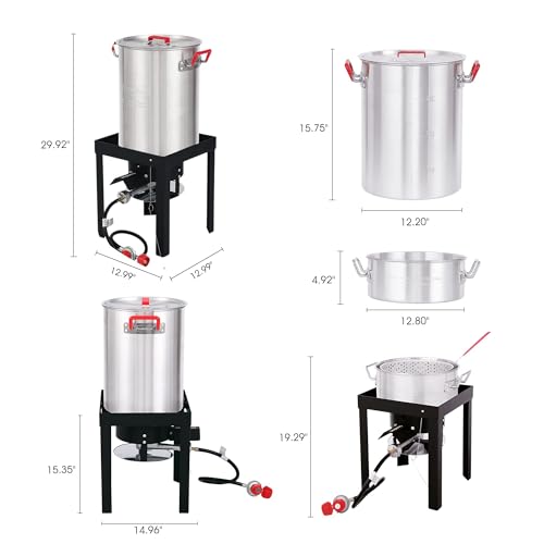 CreoleFeast TFS3010 Propane Fryer Set, 50,000 BTU