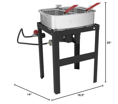 Outdoor Propane Fish Fryer with Double Basket