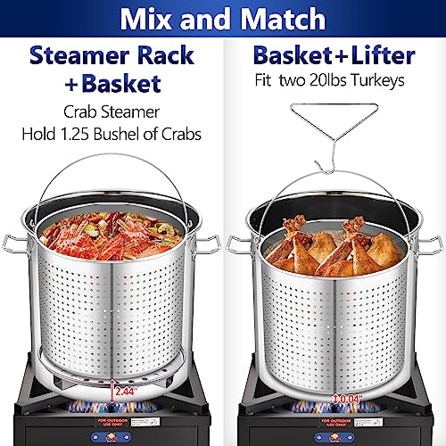 52-QT Stainless Steel Stockpot - Outdoor Seafood Boiler