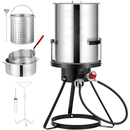 Outdoor Turkey and Fish Fryer Set with Propane Burner