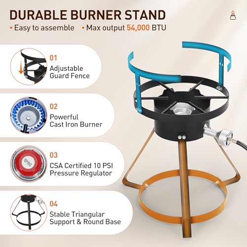 Outdoor Turkey and Fish Fryer Set with Propane Burner