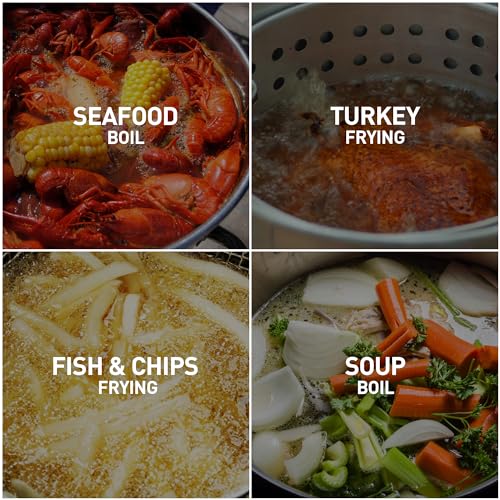 Outdoor Turkey and Fish Fryer Set with Propane Burner