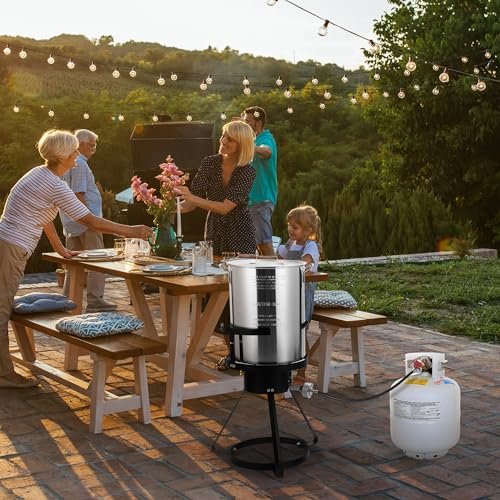 Outdoor Turkey and Fish Fryer Set with Propane Burner