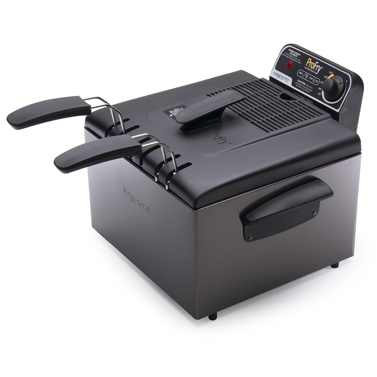 Presto Dual Basket Black Deep Fryer