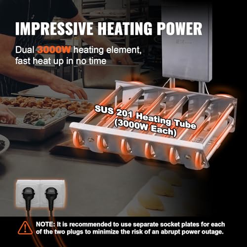 VEVOR 22.7Qt Electric Deep Fryer, Stainless Steel