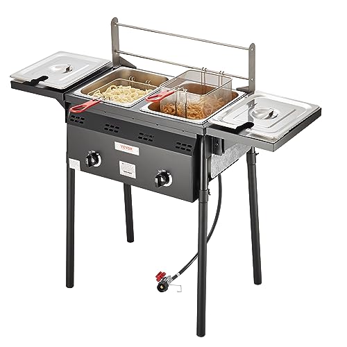 Outdoor Propane Deep Fryer with Double Burners