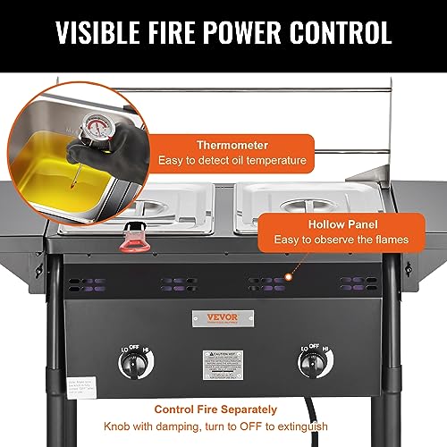 Outdoor Propane Deep Fryer with Double Burners