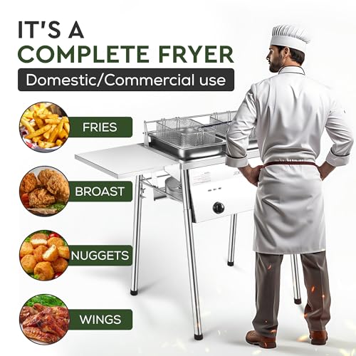 Outdoor Propane Deep Fryer with Stainless Steel Baskets