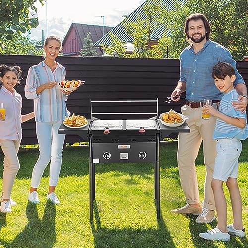 Outdoor Propane Deep Fryer with Double Burners
