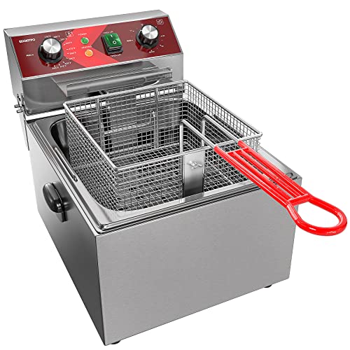 Eggkitpo Electric Single Tank Deep Fryer, 10L Capacity
