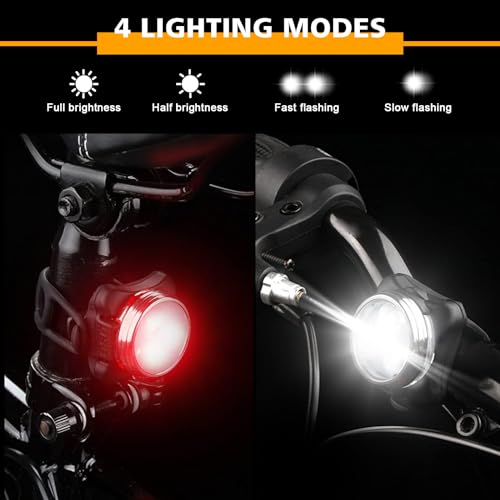 Ascher Bike Light Set with USB Recharge