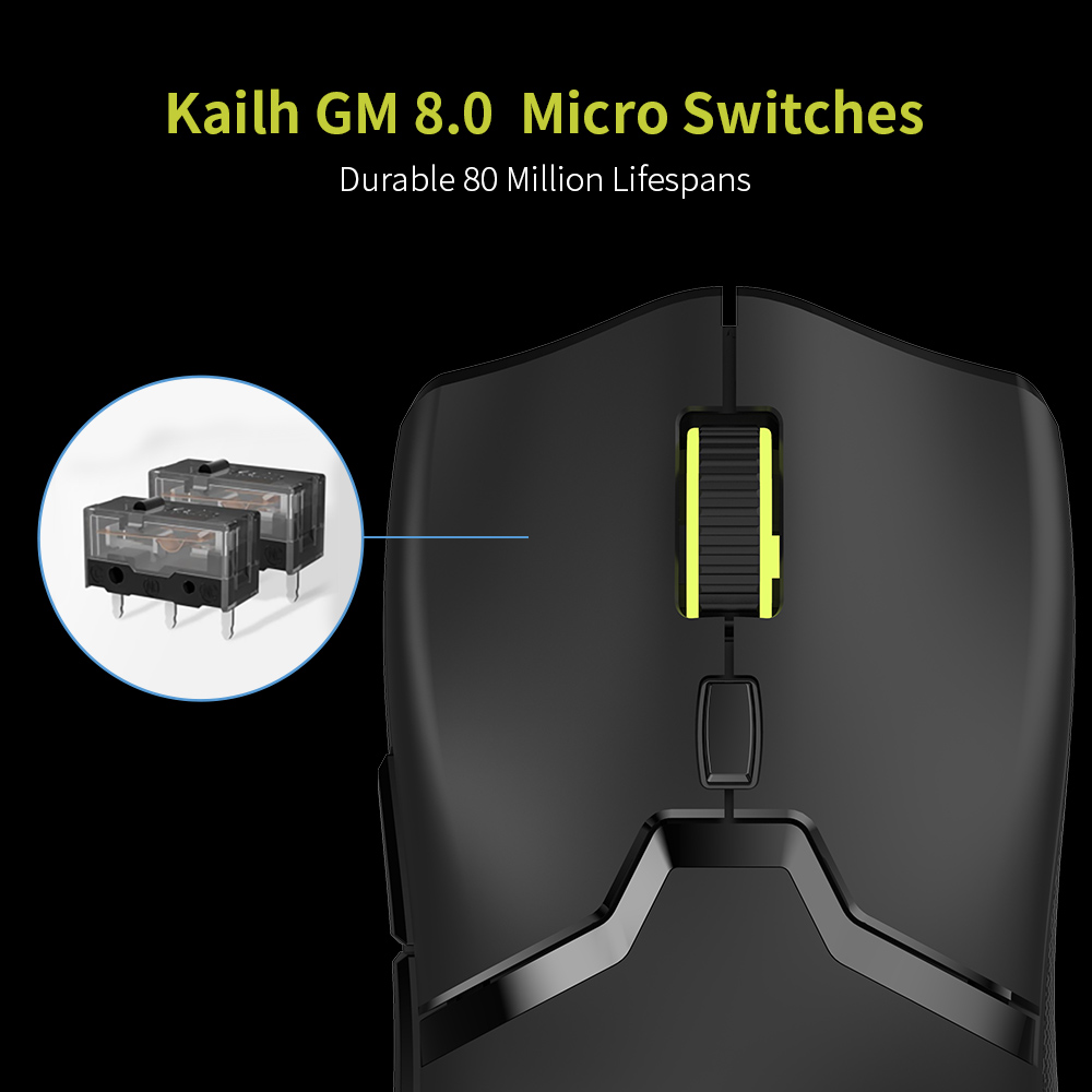 Wireless RGB Gaming Mouse with High DPI