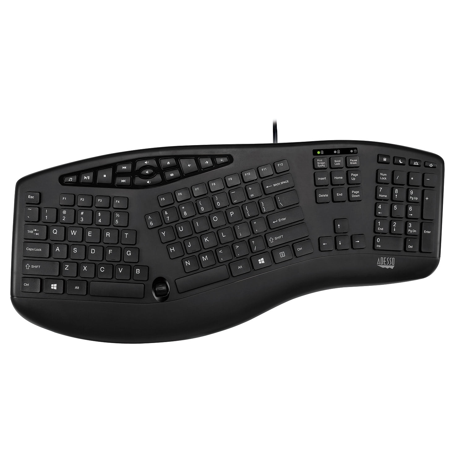 Windows Ergonomic Desktop Keyboard - Adesso AKB-160UB
