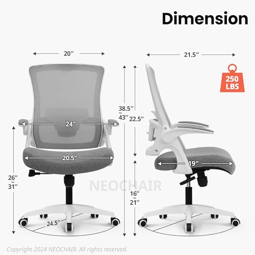 Ergonomic High-Back Mesh Desk Chair (Grey)