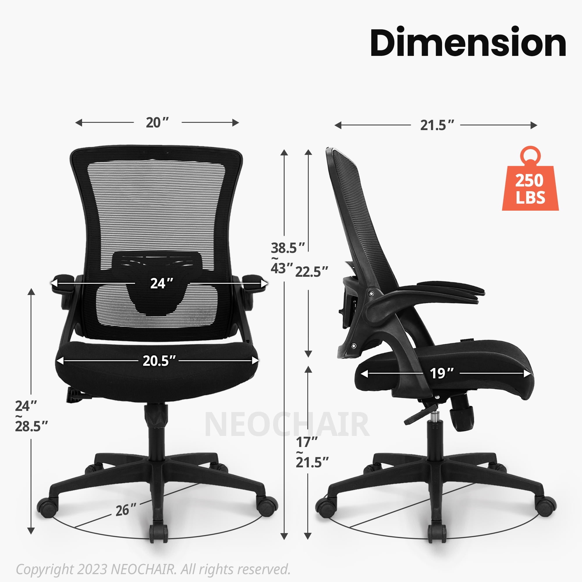 High Back Ergonomic Office Chair with Lumbar Support