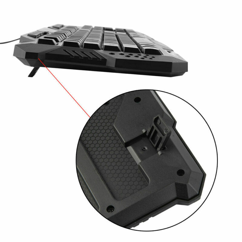 LED Backlit Wired Gaming Keyboard & Mousepad Set