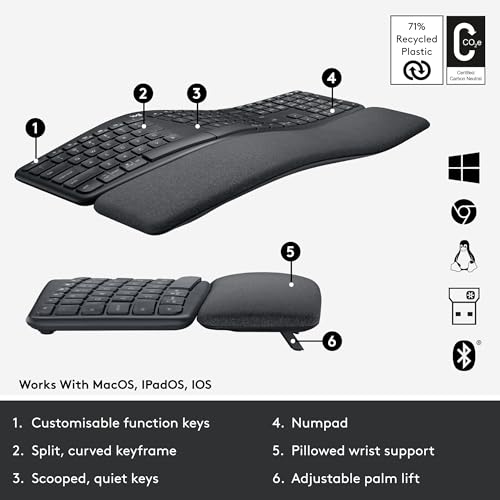 Logitech ERGO K860 Split Keyboard for Windows/Mac