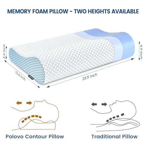 Contoured Memory Foam Cervical Pillow