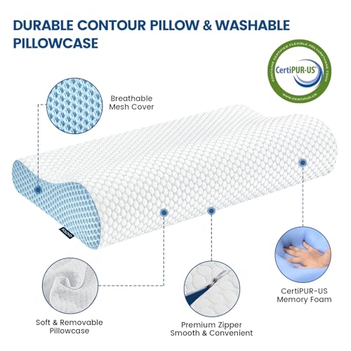 Contoured Memory Foam Cervical Pillow