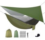 FIRINER Camping Hammock with Rain Fly and Mosquito Net