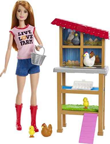 Barbie Chicken Farmer Playset with Red-Haired Doll