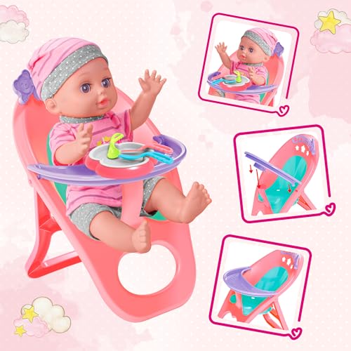 Baby Doll Care Playset with Cradle & Accessories