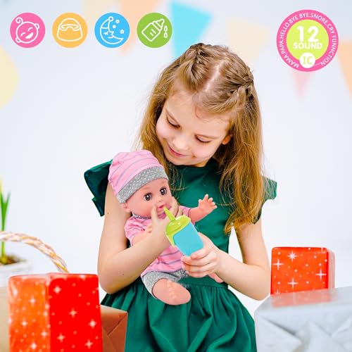 Baby Doll Care Playset with Cradle & Accessories