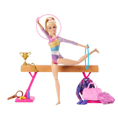 Barbie Gymnastics Playset with Blonde Fashion Doll
