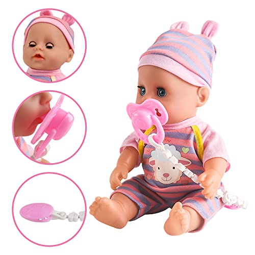 Interactive 12" Baby Doll Play Set with Accessories