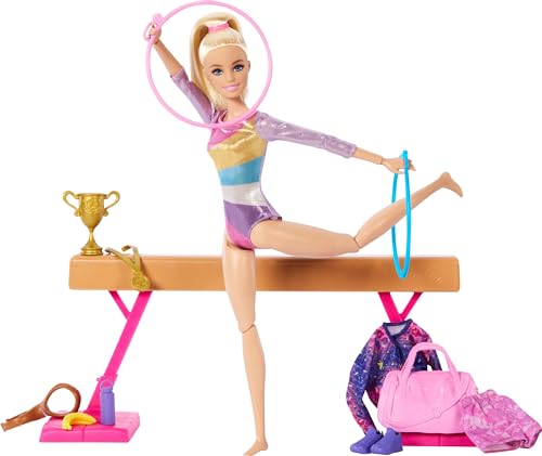 Barbie Gymnastics Playset with Blonde Fashion Doll