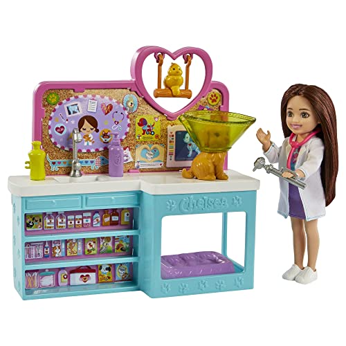 Barbie Chelsea Pet Vet Playset with Doll & Animals