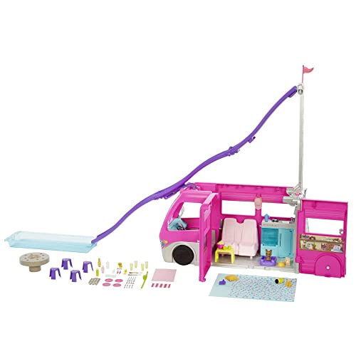 Barbie DreamCamper Playset with 60 Fun Accessories