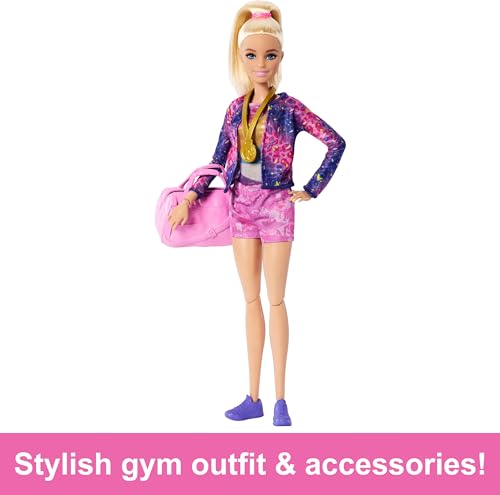 Barbie Gymnastics Playset with Blonde Fashion Doll