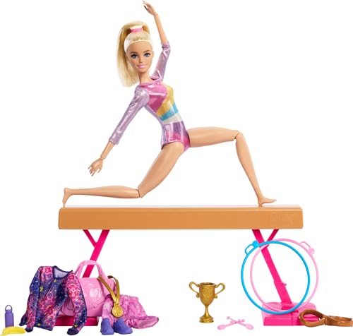 Barbie Gymnastics Playset with Blonde Fashion Doll