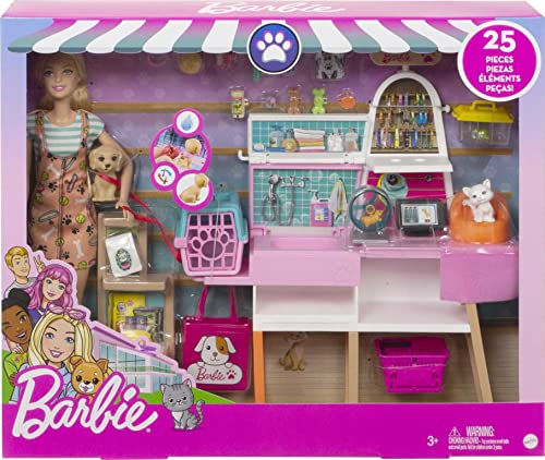 Barbie Pet Boutique Playset with Color-Change Feature