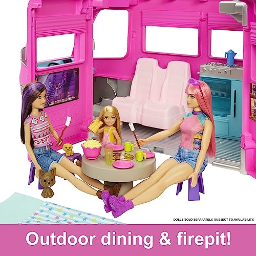 Barbie DreamCamper Playset with 60 Fun Accessories